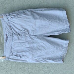 Level 99 Linen Blend Rocky Gray Long Shorts 27